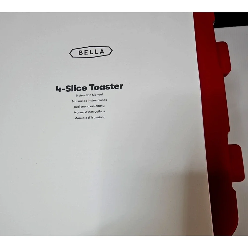 BELLA ,4 Slice Toaster with Auto Shut off - Extra Wide Slots & Removable trays